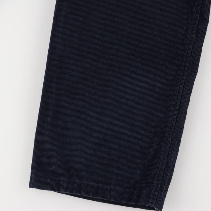 Lacoste One-Tuck Corduroy Pants, Men's, Size W33 cotton navy blue type Vintage Second Hand