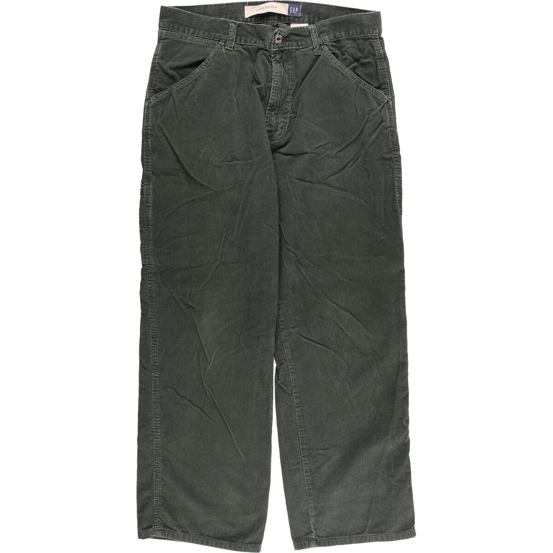 2000'S GAP CARPENTER Corduroy Pants Men's Size W35 cotton Khaki type Vintage Second Hand