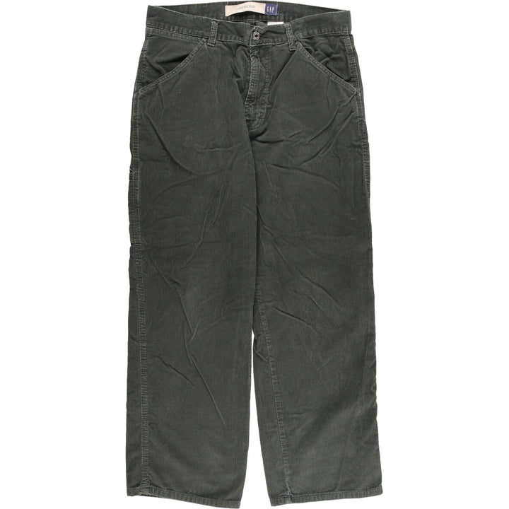 2000'S GAP CARPENTER Corduroy Pants Men's Size W35 cotton Khaki type Vintage Second Hand