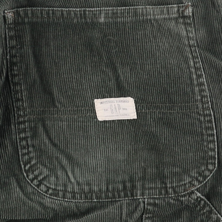 2000'S GAP CARPENTER Corduroy Pants Men's Size W35 cotton Khaki type Vintage Second Hand