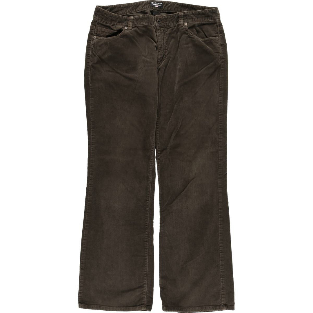 2000'S Ralph Lauren Polo Jeans Company Flare Cut Corduroy Pants Women's XXL (W34) cotton brown type Vintage Second Hand