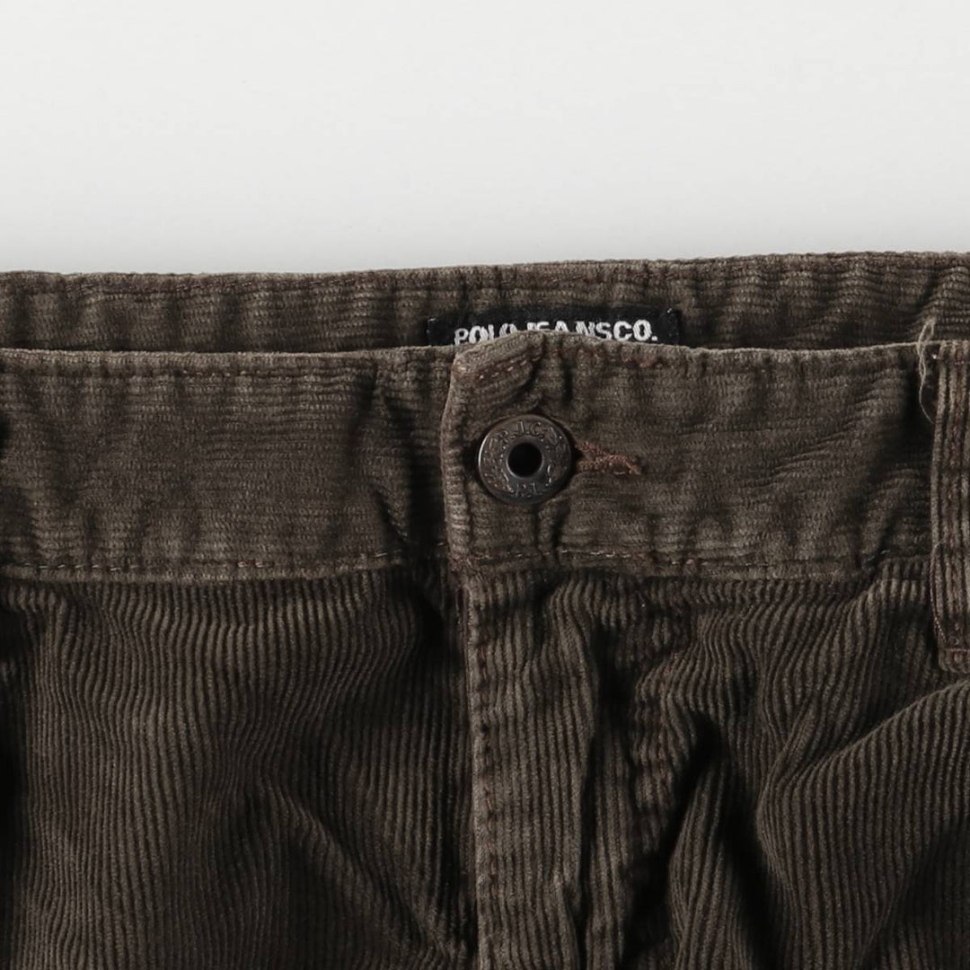 2000'S Ralph Lauren Polo Jeans Company Flare Cut Corduroy Pants Women's XXL (W34) cotton brown type Vintage Second Hand