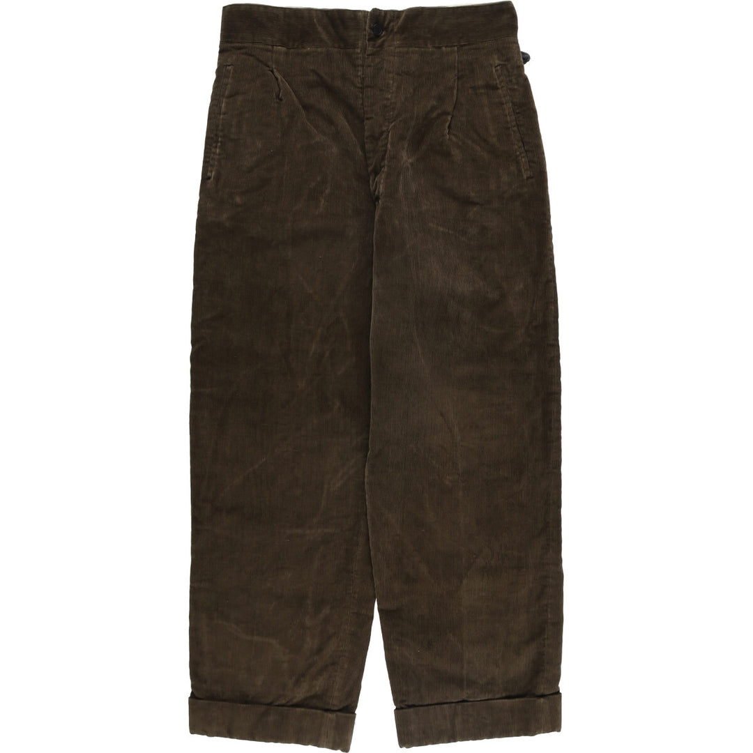 Vintage men's one-tuck corduroy pants, size W31 unclear brown type Vintage Second Hand