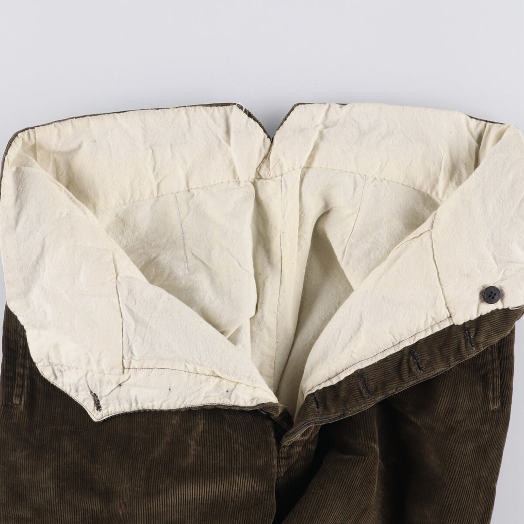 Vintage men's one-tuck corduroy pants, size W31 unclear brown type Vintage Second Hand