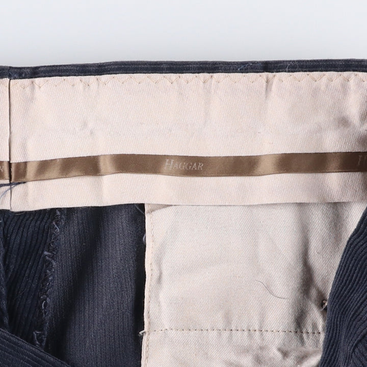 Haggar Corduroy Pants for Men, W36 cotton navy blue type Vintage Second Hand