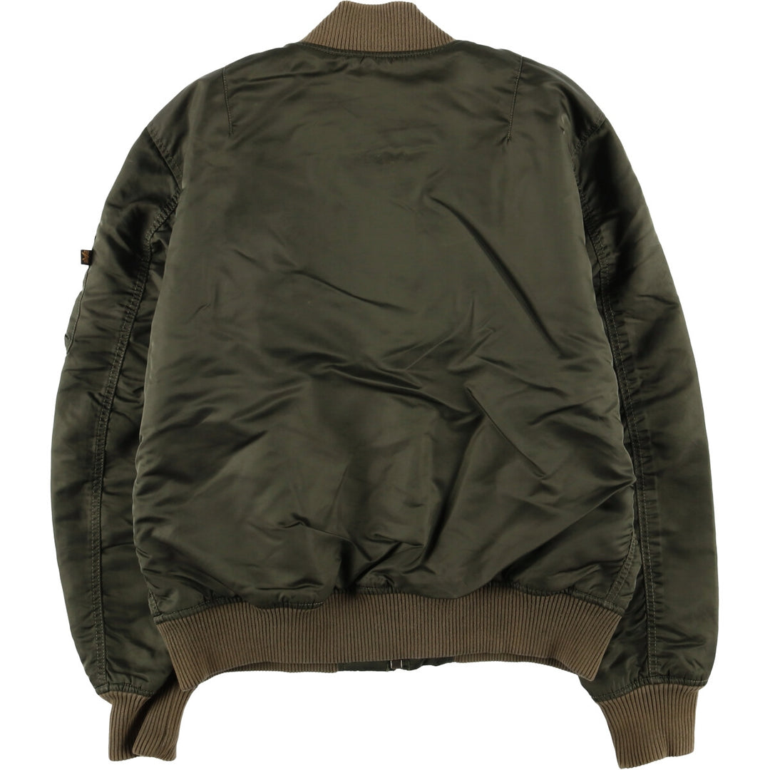 Civilian Alpha MA-1 type padded military flight jacket, men's XL size Nylon Khaki type Vintage Second Hand