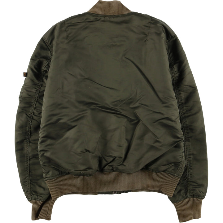 Civilian Alpha MA-1 type padded military flight jacket, men's XL size Nylon Khaki type Vintage Second Hand