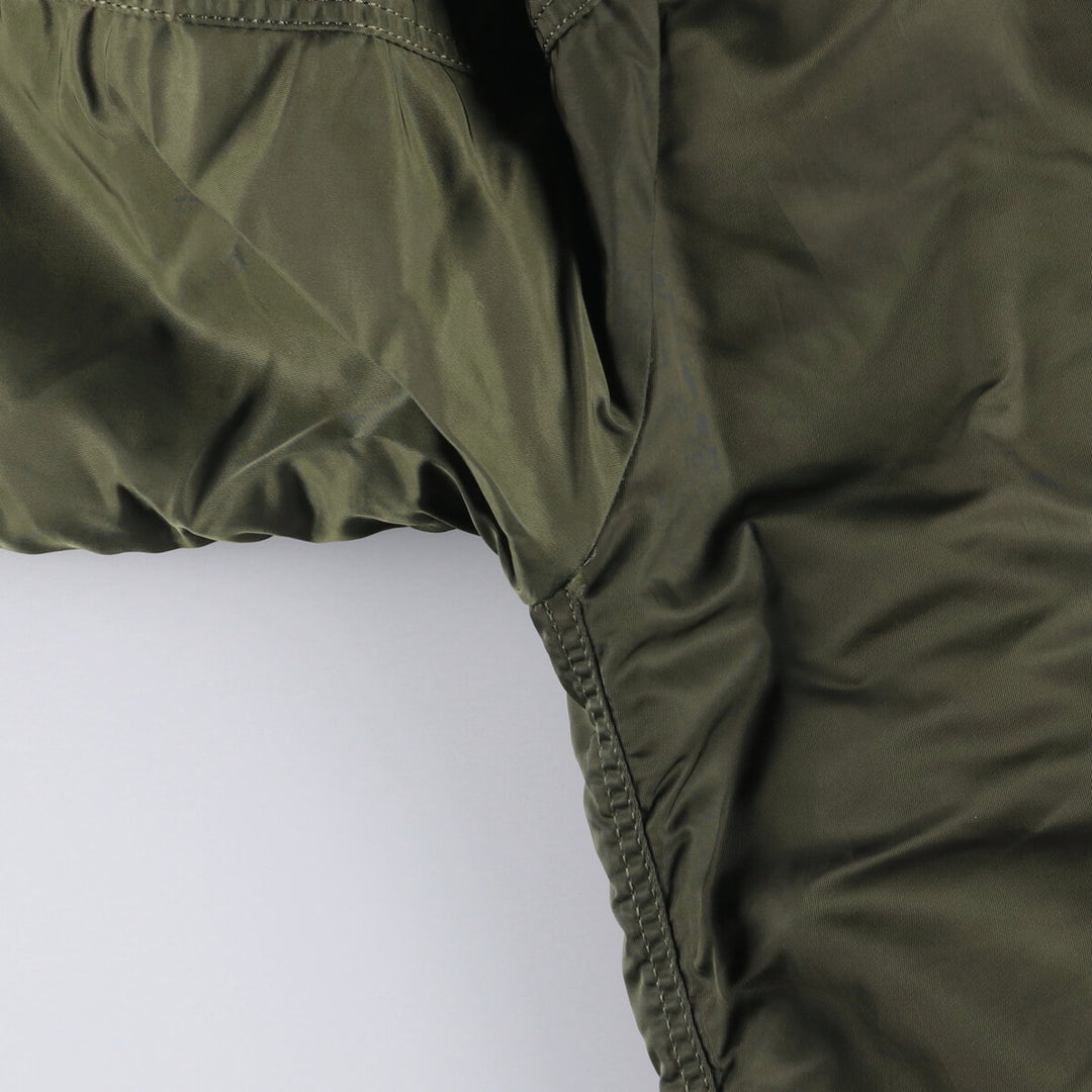 Civilian Alpha MA-1 type padded military flight jacket, men's XL size Nylon Khaki type Vintage Second Hand