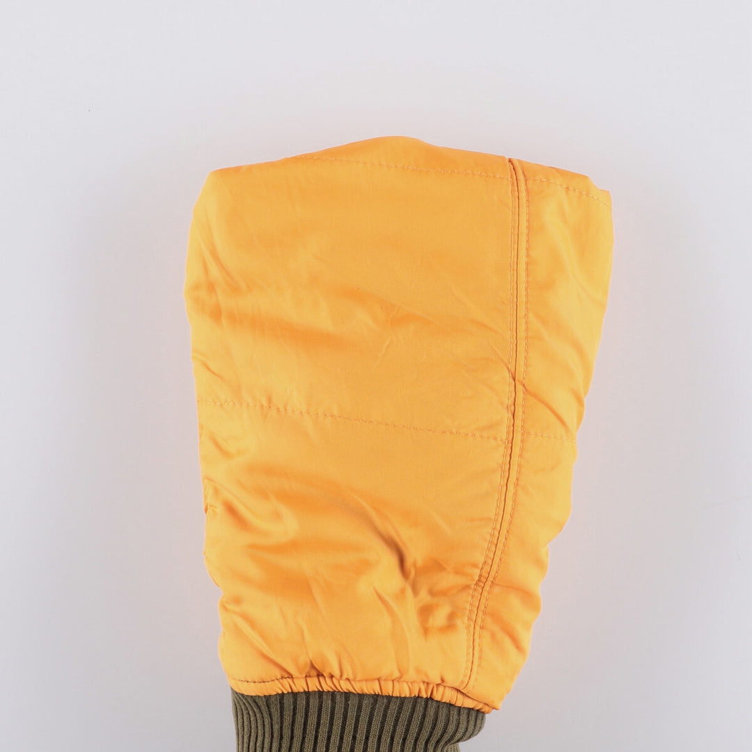 Civilian Alpha MA-1 type padded military flight jacket, men's XL size Nylon Khaki type Vintage Second Hand