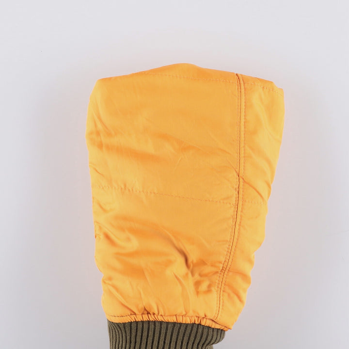 Civilian Alpha MA-1 type padded military flight jacket, men's XL size Nylon Khaki type Vintage Second Hand