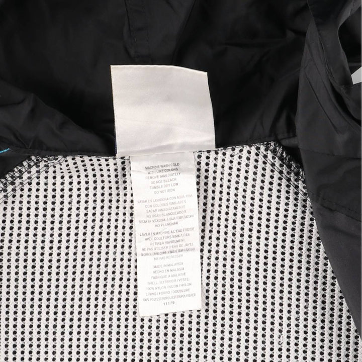 Vintage 90s-00'S Adidas nylon hoodie with back logo, size L, men's Nylon black type Vintage Second Hand