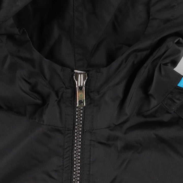Vintage 90s-00'S Adidas nylon hoodie with back logo, size L, men's Nylon black type Vintage Second Hand