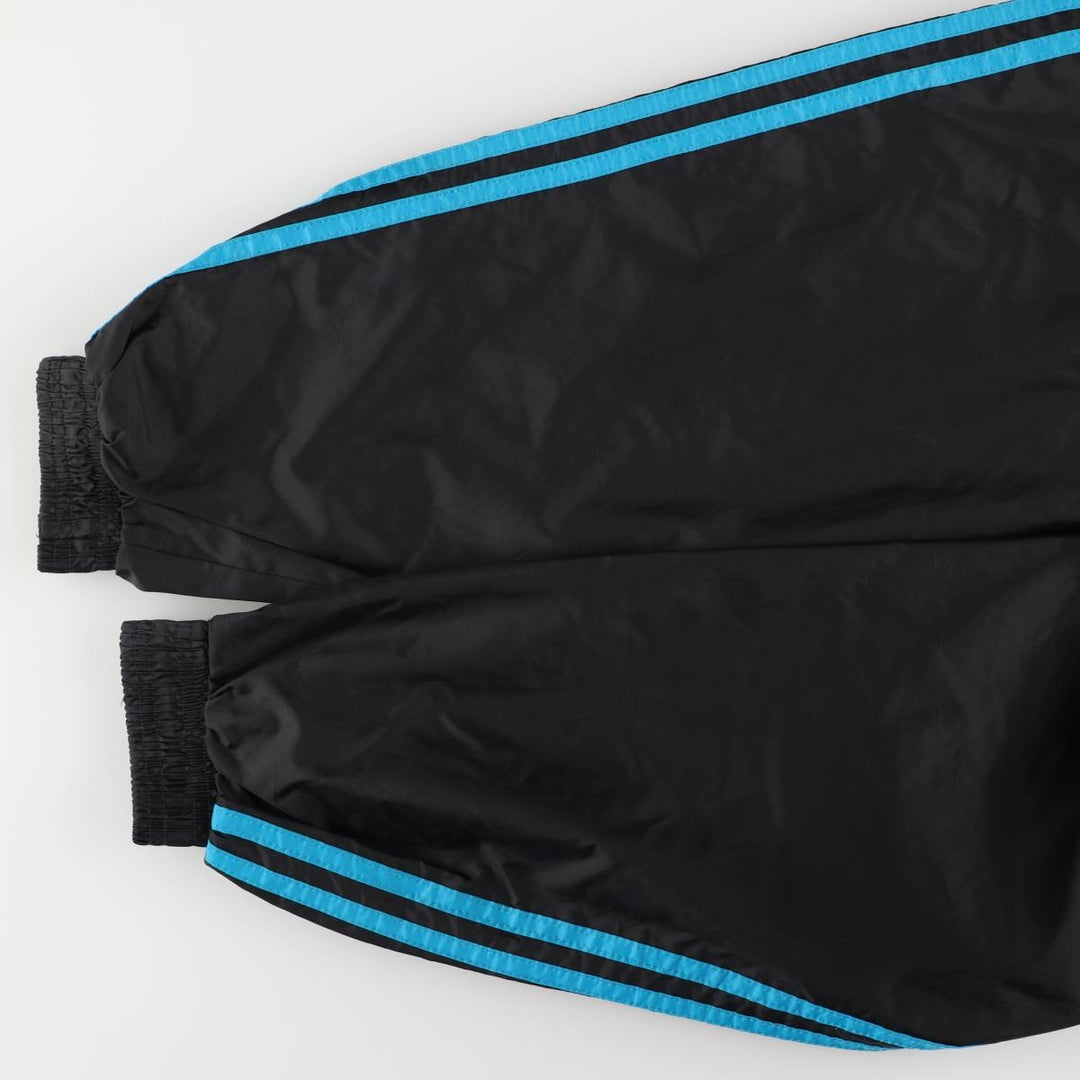 Vintage 90s-00'S Adidas nylon hoodie with back logo, size L, men's Nylon black type Vintage Second Hand