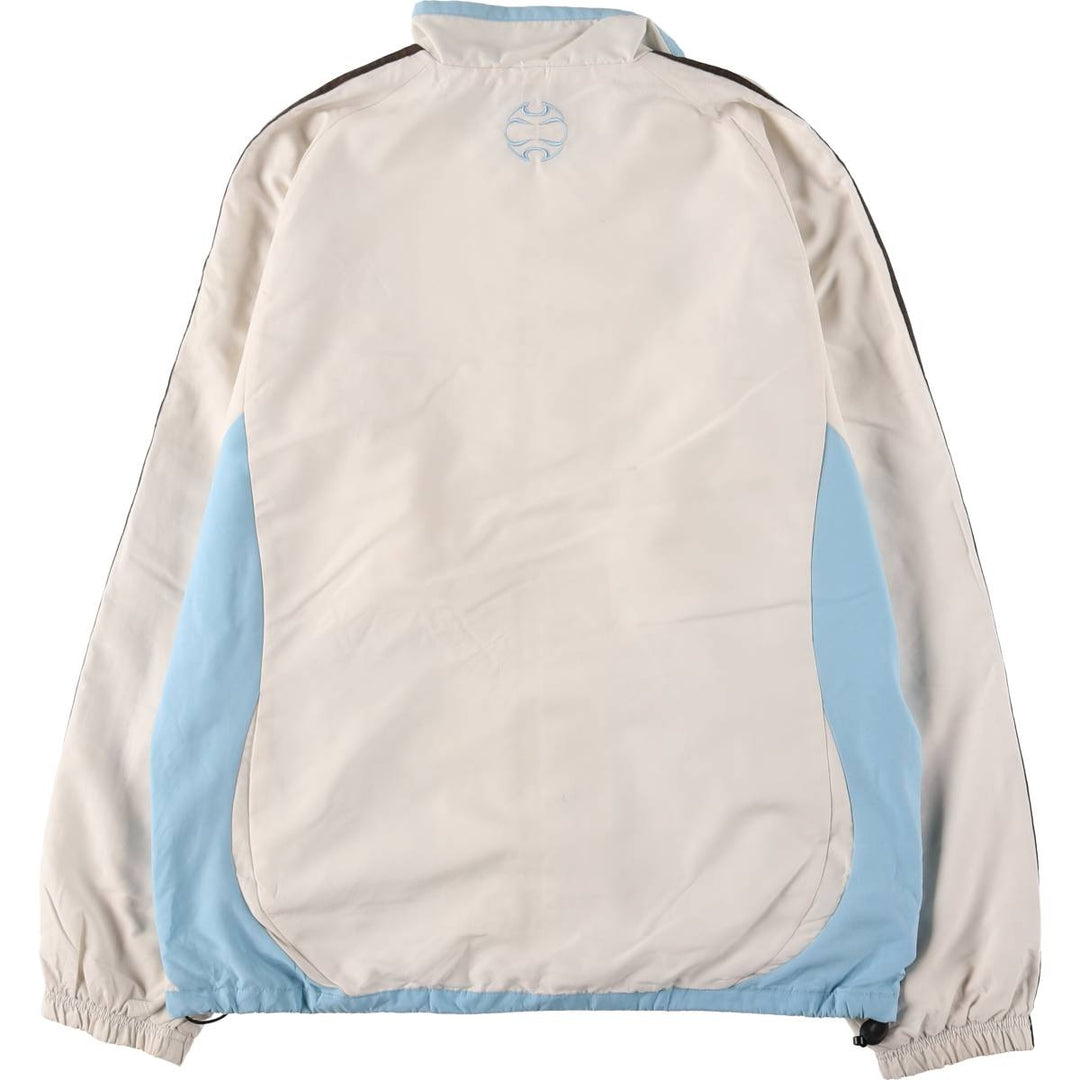 00'S adidas windbreaker, men's size L polyester white type Vintage Second Hand