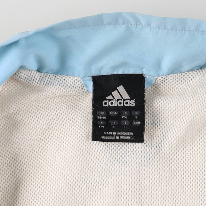 00'S adidas windbreaker, men's size L polyester white type Vintage Second Hand