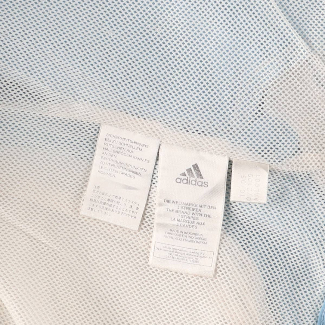 00'S adidas windbreaker, men's size L polyester white type Vintage Second Hand