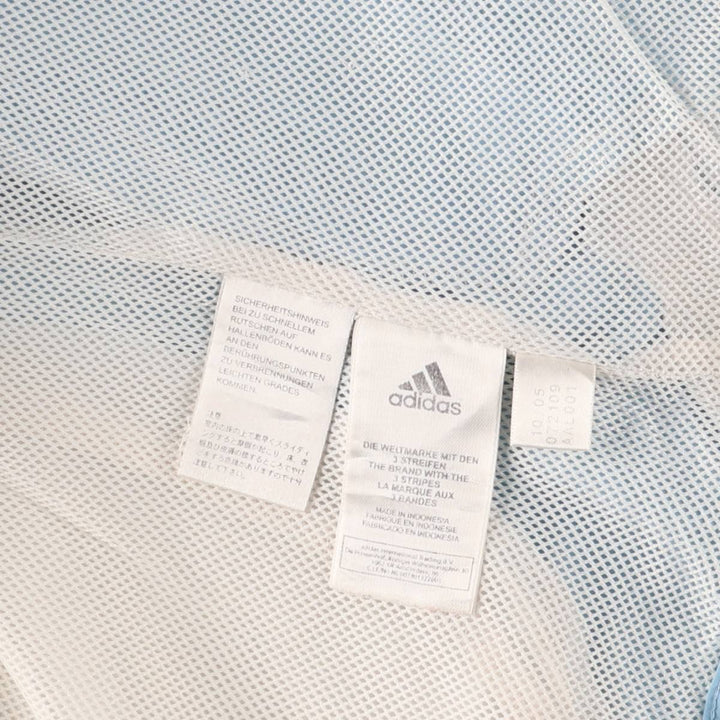 00'S adidas windbreaker, men's size L polyester white type Vintage Second Hand