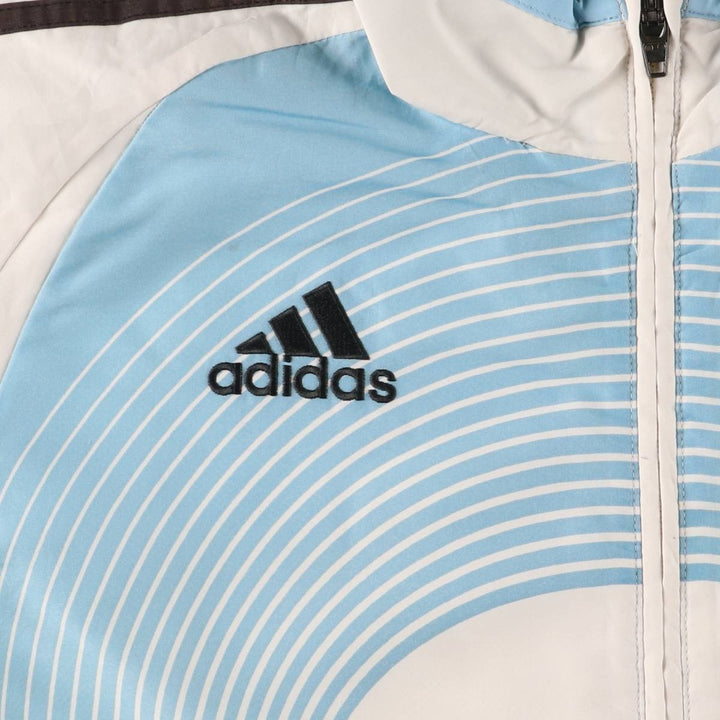 00'S adidas windbreaker, men's size L polyester white type Vintage Second Hand