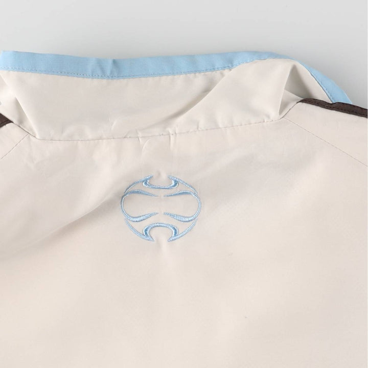 00'S adidas windbreaker, men's size L polyester white type Vintage Second Hand