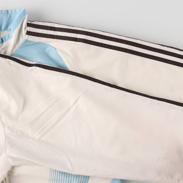 00'S adidas windbreaker, men's size L polyester white type Vintage Second Hand