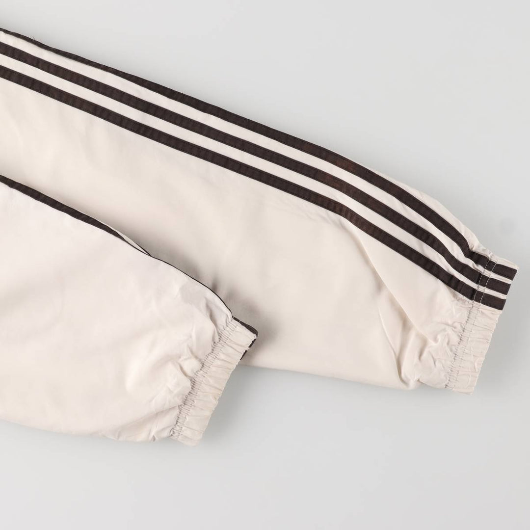 00'S adidas windbreaker, men's size L polyester white type Vintage Second Hand