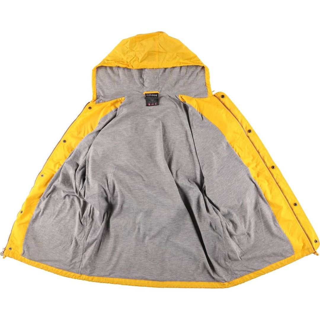 Vintage 80s-90'S Adidas nylon hoodie, size L, men's Nylon yellow type Vintage Second Hand