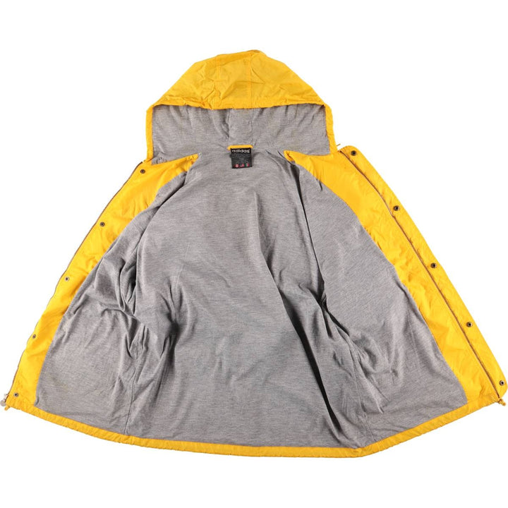 Vintage 80s-90'S Adidas nylon hoodie, size L, men's Nylon yellow type Vintage Second Hand