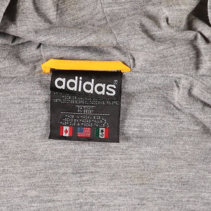 Vintage 80s-90'S Adidas nylon hoodie, size L, men's Nylon yellow type Vintage Second Hand
