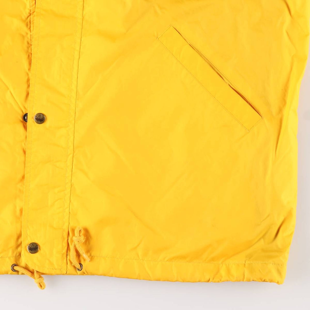 Vintage 80s-90'S Adidas nylon hoodie, size L, men's Nylon yellow type Vintage Second Hand