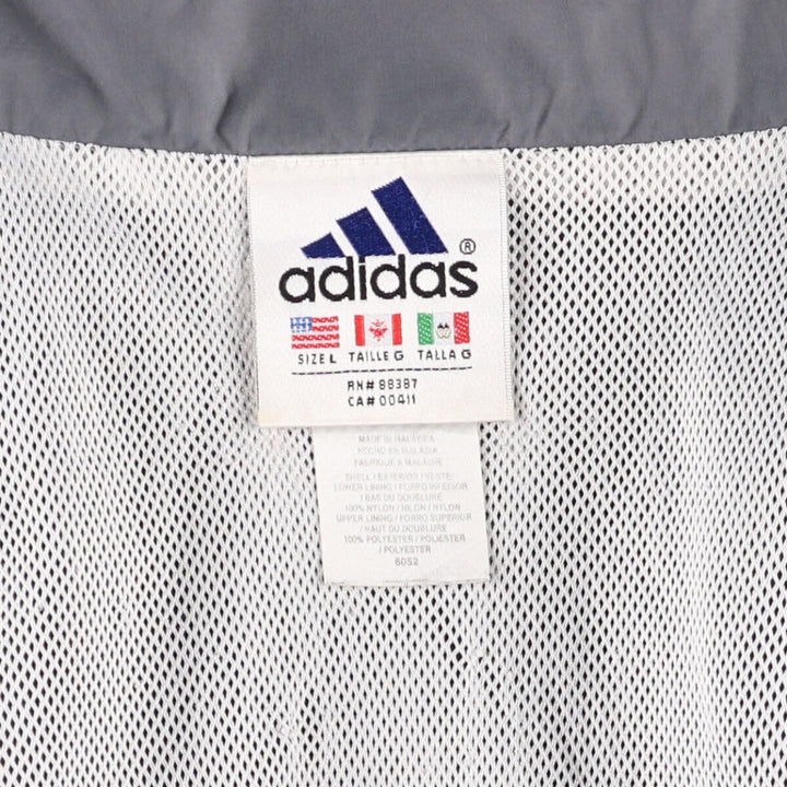 90s~00'S Adidas nylon jacket, men's size L, vintage Nylon black type Vintage Second Hand