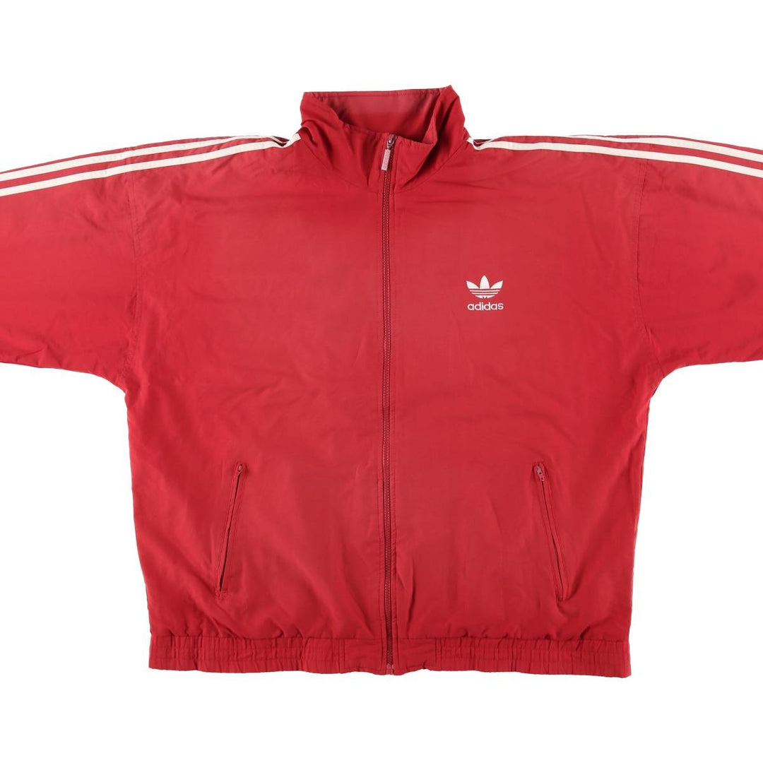 Vintage 80s-90'S Adidas Trefoil Logo Windbreaker, Men's Size Medium polyester red type Vintage Second Hand