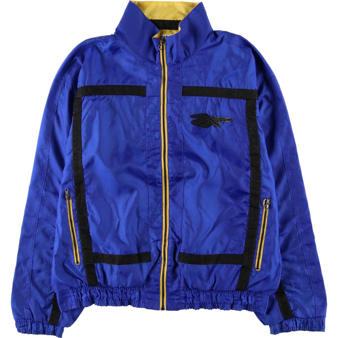 90'S Reebok nylon jacket, men's size L, vintage Nylon blue type Vintage Second Hand