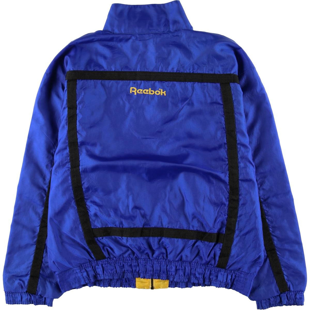 90'S Reebok nylon jacket, men's size L, vintage Nylon blue type Vintage Second Hand