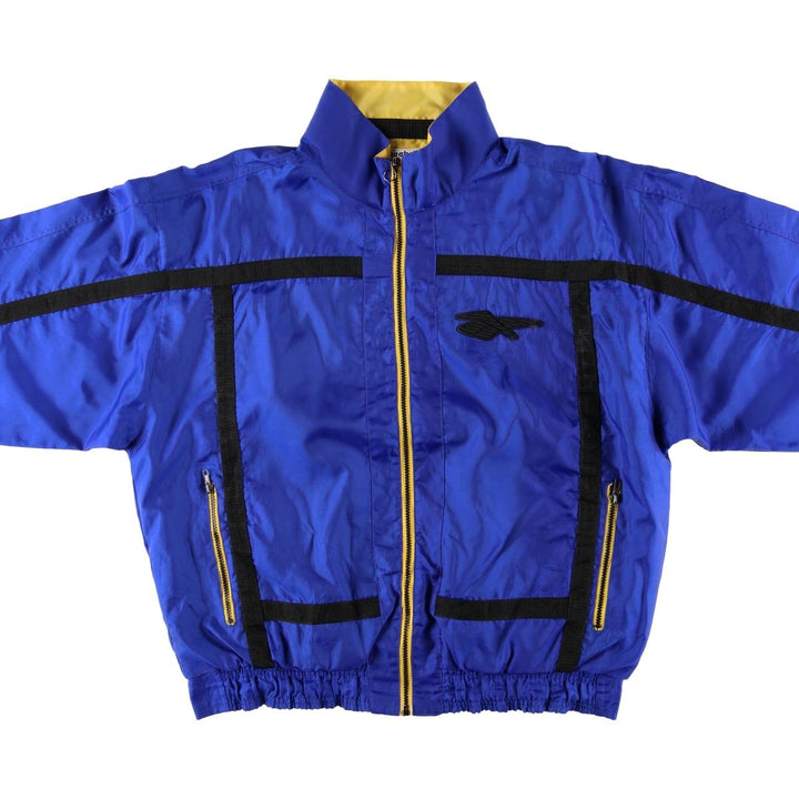 90'S Reebok nylon jacket, men's size L, vintage Nylon blue type Vintage Second Hand