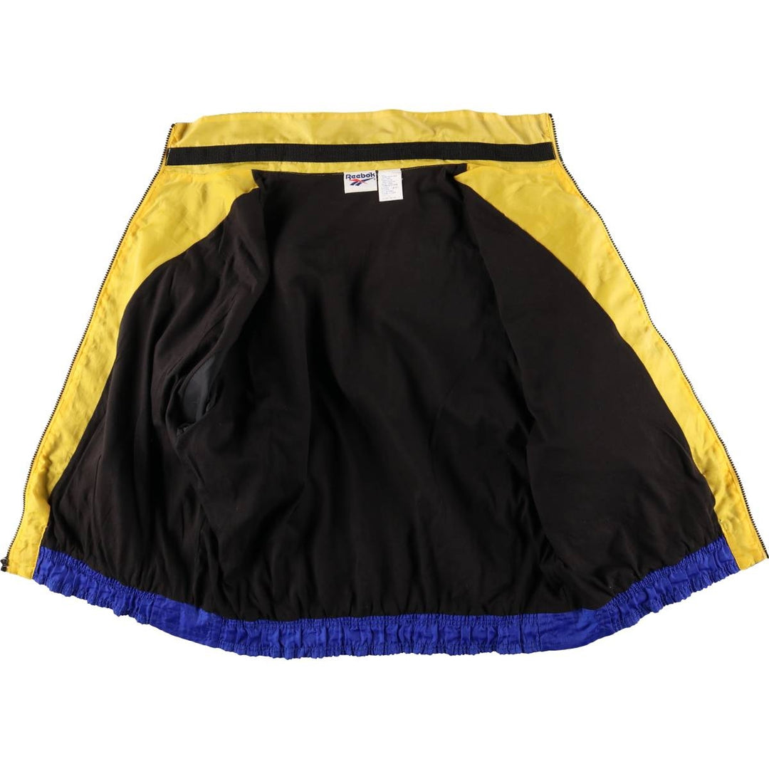 90'S Reebok nylon jacket, men's size L, vintage Nylon blue type Vintage Second Hand