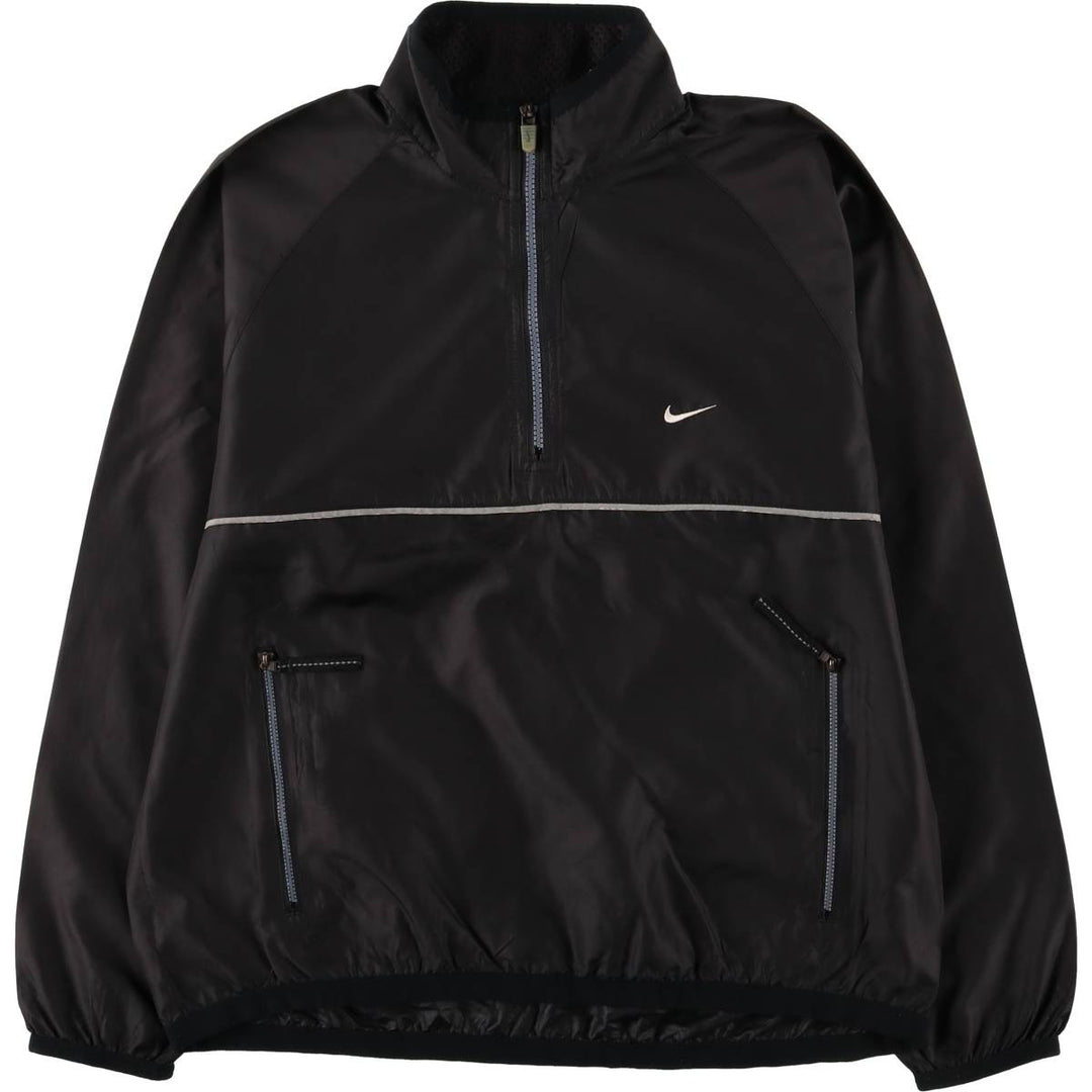 Vintage 90'S Nike Running Half-Zip Warm-Up Pullover, Men's Size Small polyester black type Vintage Second Hand