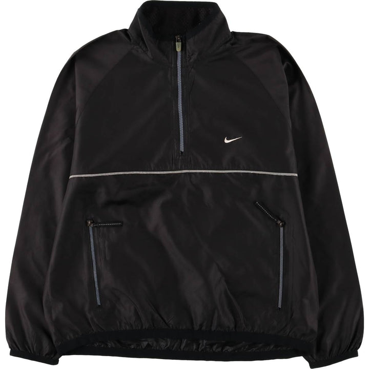 Vintage 90'S Nike Running Half-Zip Warm-Up Pullover, Men's Size Small polyester black type Vintage Second Hand