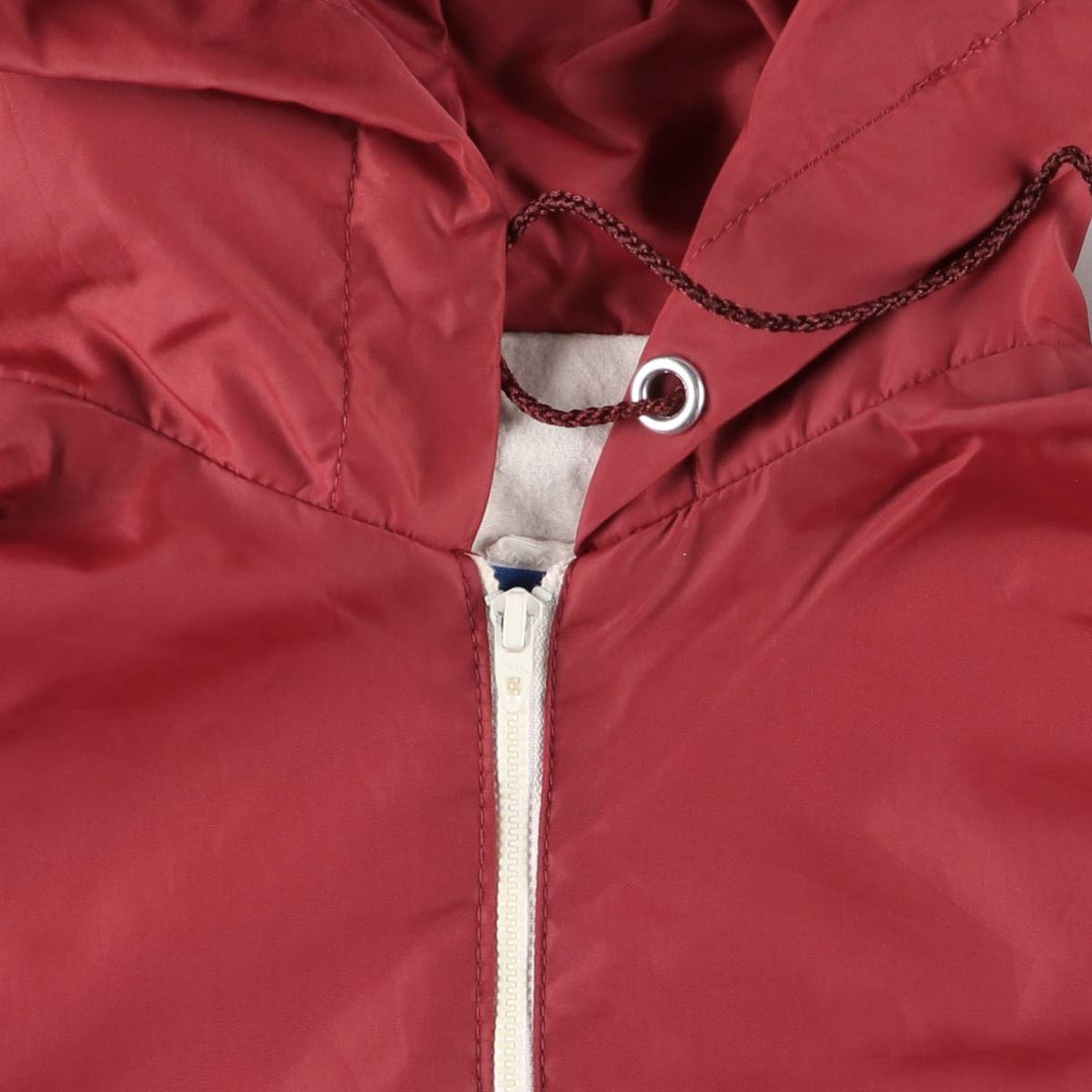 Vintage 90'S Champion College Triple Print Anorak Parka, Made in USA, Men's XL Nylon burgundy type Vintage Second Hand