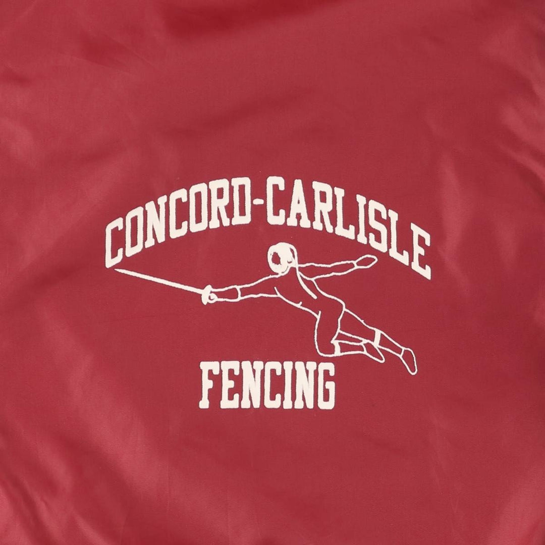 Vintage 90'S Champion College Triple Print Anorak Parka, Made in USA, Men's XL Nylon burgundy type Vintage Second Hand