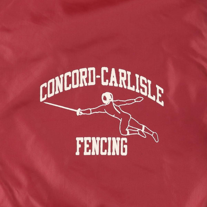 Vintage 90'S Champion College Triple Print Anorak Parka, Made in USA, Men's XL Nylon burgundy type Vintage Second Hand