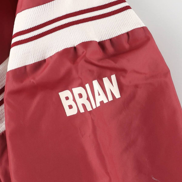 Vintage 90'S Champion College Triple Print Anorak Parka, Made in USA, Men's XL Nylon burgundy type Vintage Second Hand