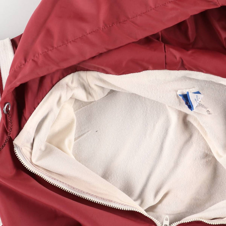 Vintage 90'S Champion College Triple Print Anorak Parka, Made in USA, Men's XL Nylon burgundy type Vintage Second Hand