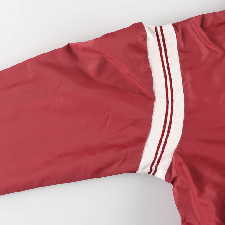 Vintage 90'S Champion College Triple Print Anorak Parka, Made in USA, Men's XL Nylon burgundy type Vintage Second Hand