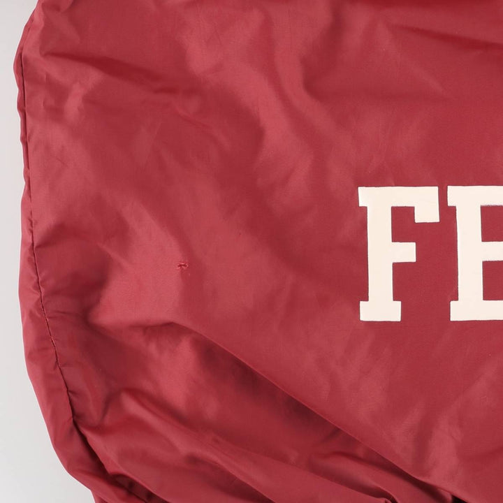 Vintage 90'S Champion College Triple Print Anorak Parka, Made in USA, Men's XL Nylon burgundy type Vintage Second Hand