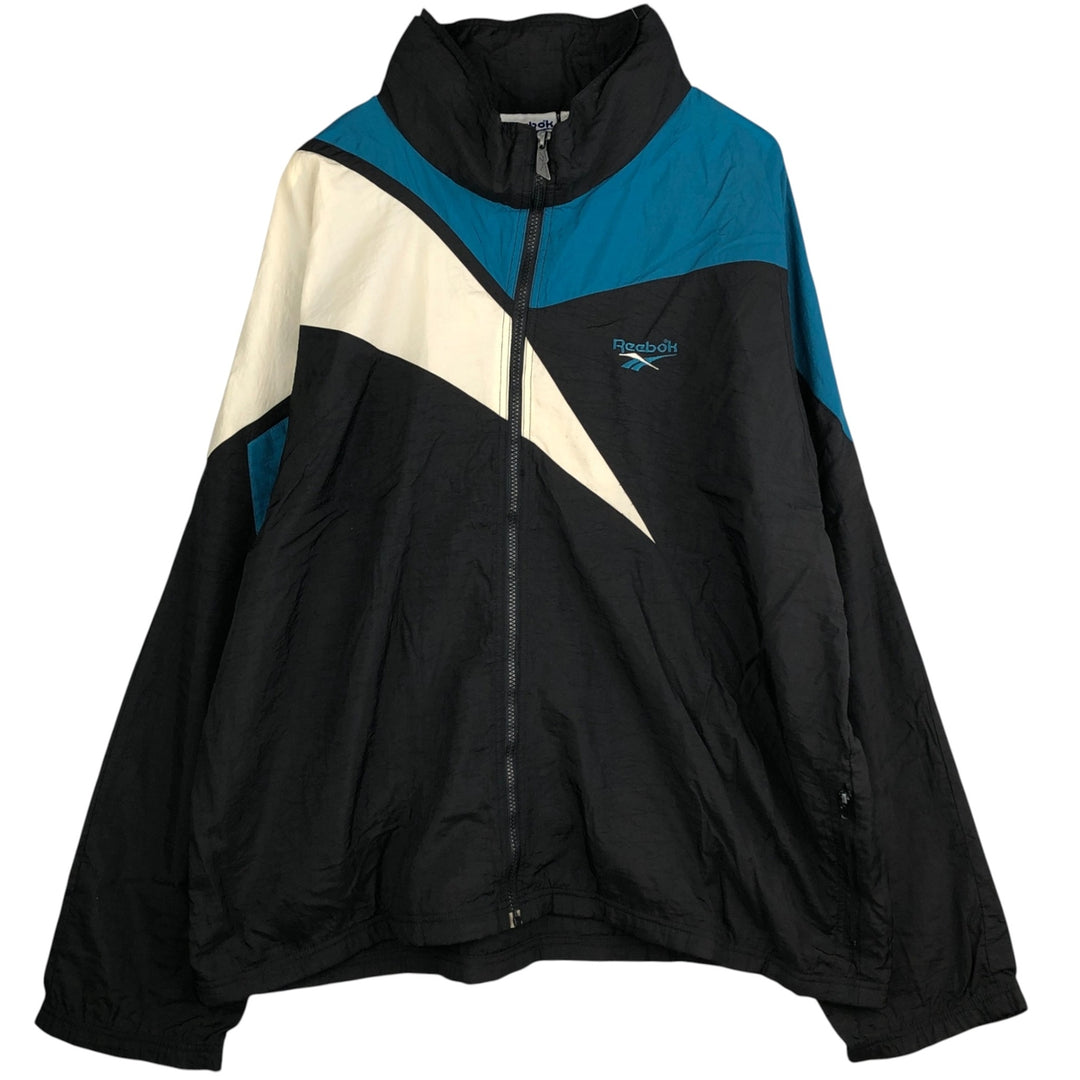 90'S Reebok nylon jacket, men's XL size, vintage Nylon black type Vintage Second Hand