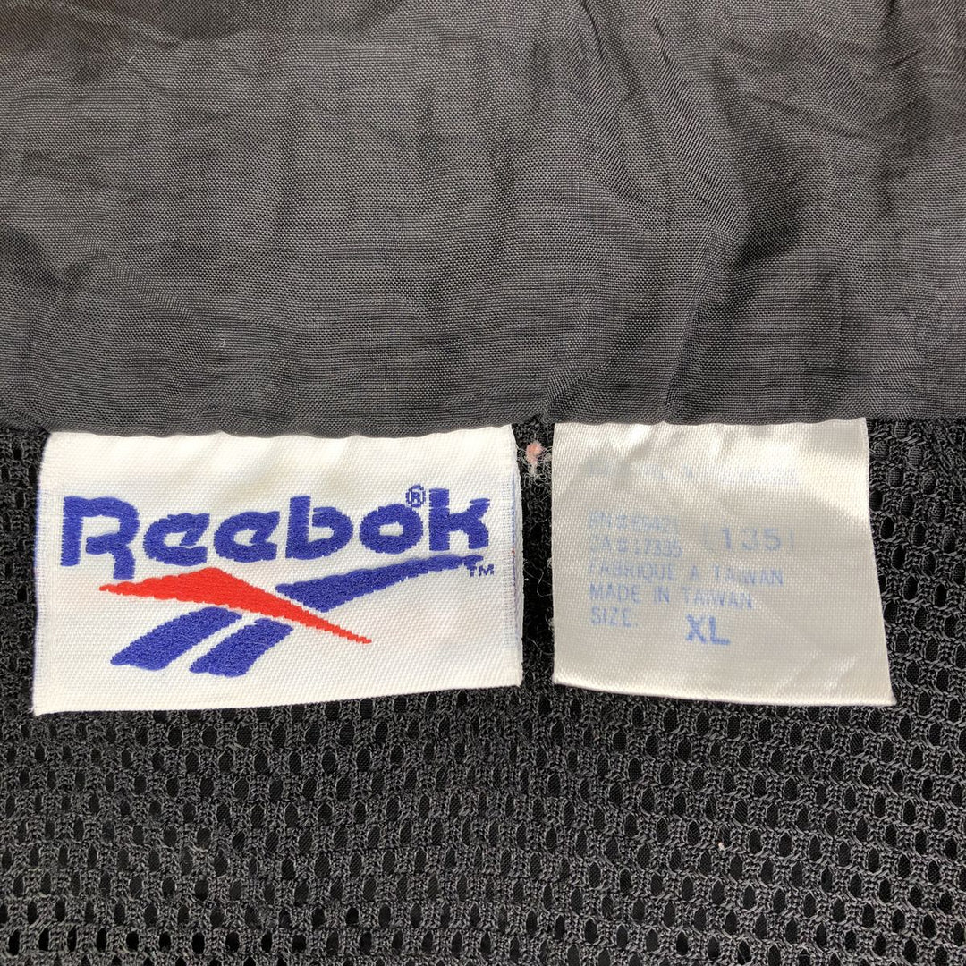 90'S Reebok nylon jacket, men's XL size, vintage Nylon black type Vintage Second Hand