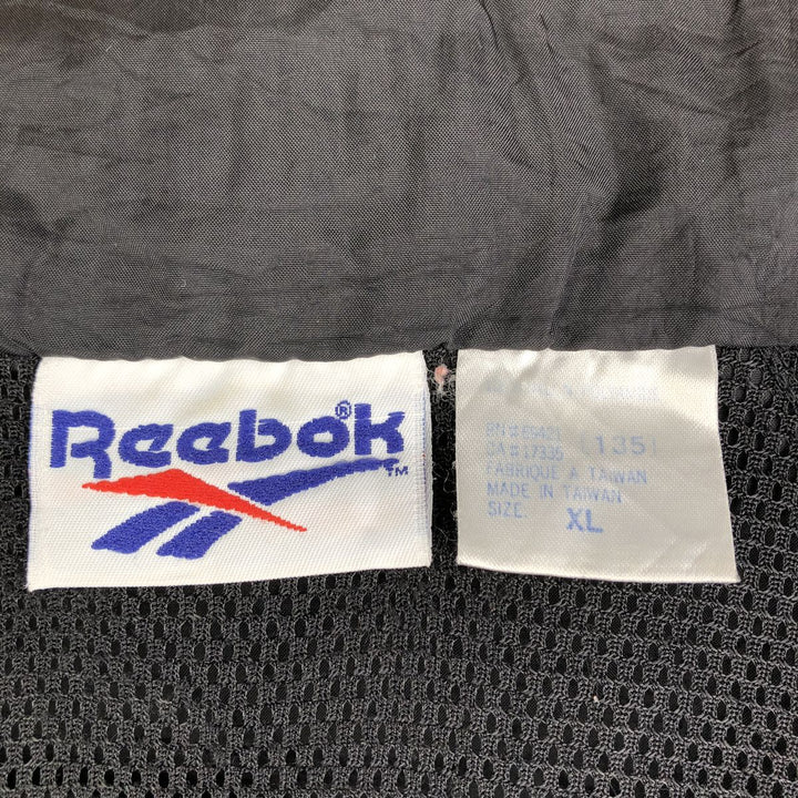 90'S Reebok nylon jacket, men's XL size, vintage Nylon black type Vintage Second Hand