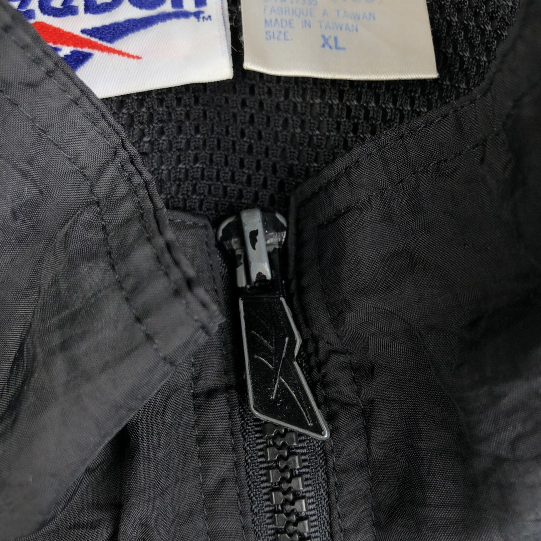 90'S Reebok nylon jacket, men's XL size, vintage Nylon black type Vintage Second Hand