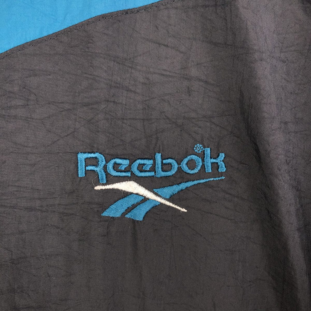 90'S Reebok nylon jacket, men's XL size, vintage Nylon black type Vintage Second Hand