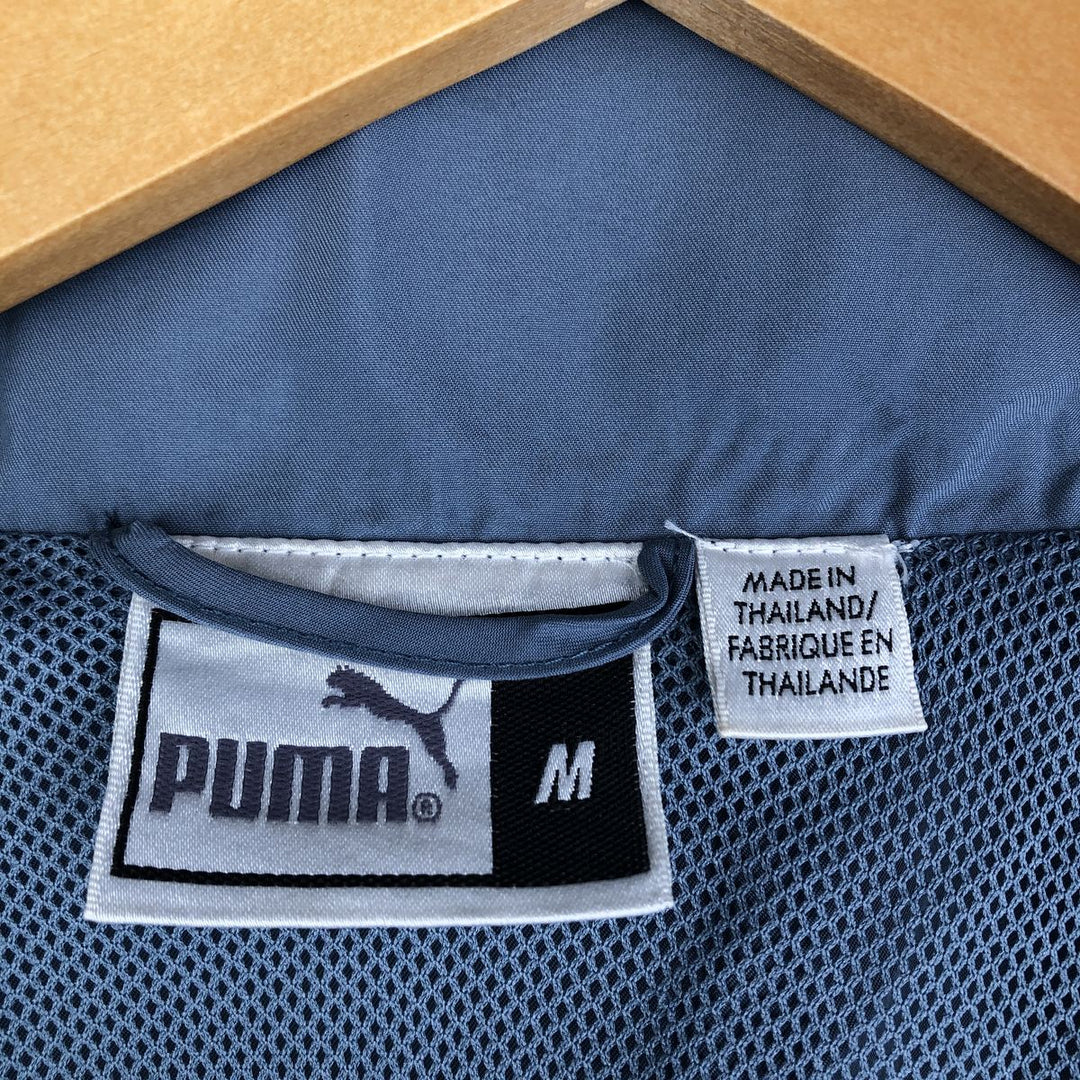 Vintage 90s-00'S Puma windbreaker, men's size M polyester Blue type light blue Vintage Second Hand